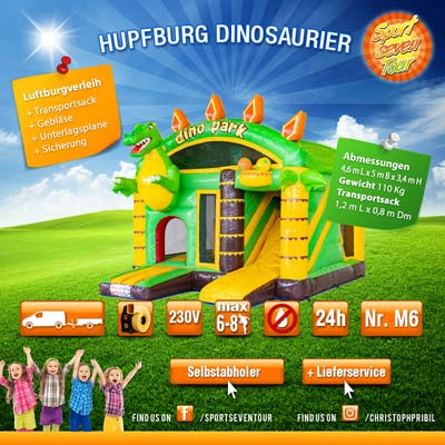 Hupfburg mieten Dinosaurier Multiplay