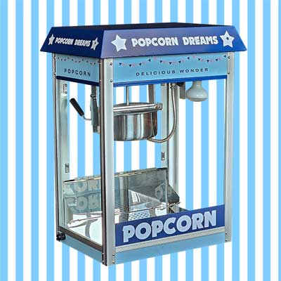 Popcornmaschine blau mieten